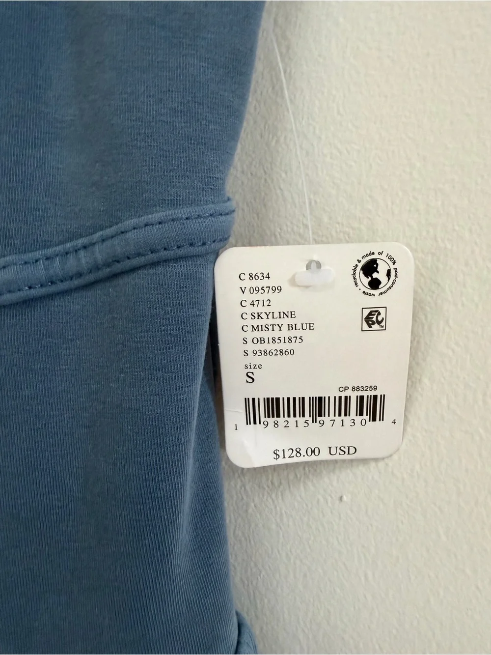Free People Inbound Onsie Misty Blue Sleeveless Drawstring Jumpsuit - Picture 2 of 7